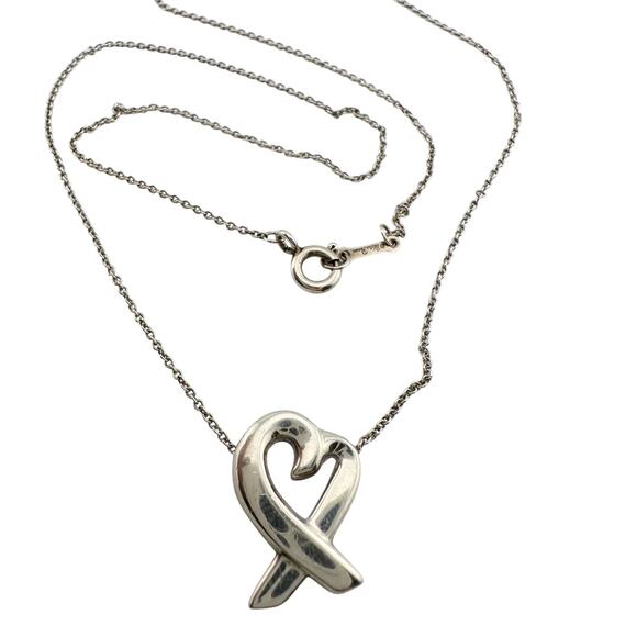 Tiffany and Co Paloma Picasso Small Loving Heart Pendant Necklace 18" - Picture 4 of 8